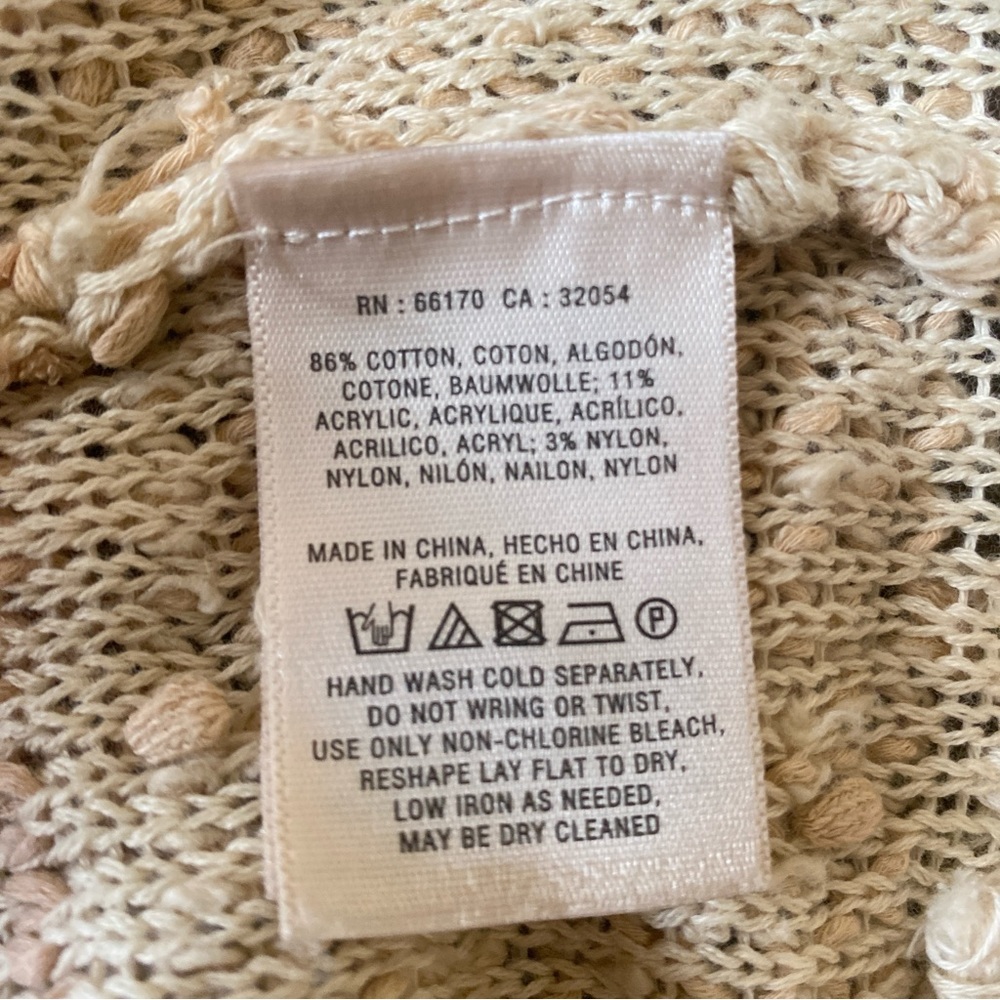 ANTHROPOLOGIE MOTH Quinta Boho Fringe Cardigan, X Small - Picture 8 of 10